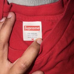  Supreme Red Graphic T-Shirt (Size M)