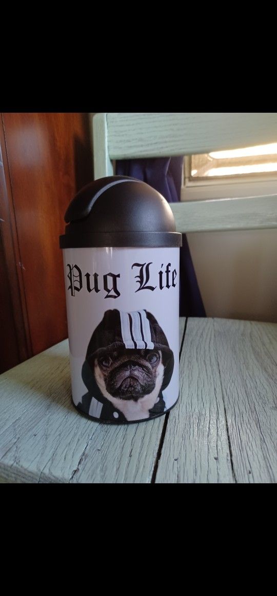#Mini #Trash #Can #Pug #Dog Theme