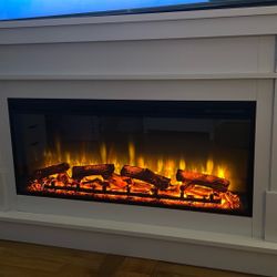 64 Inch Wood Mantle Fireplace 