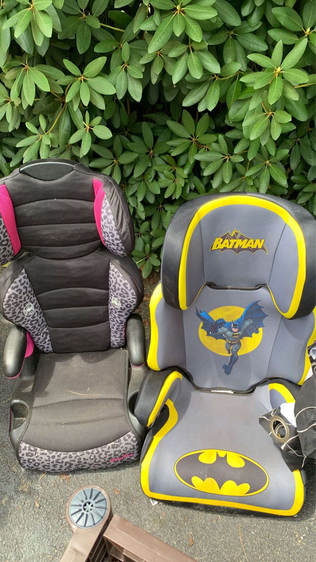 Two convertible change into booster seat car seats