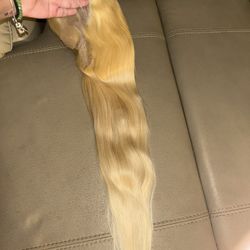 100% Human Hair 38 Inch 613 Straight Wig 