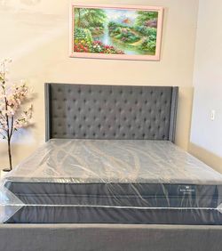 King mattress hybrid pillow top jel only mattress