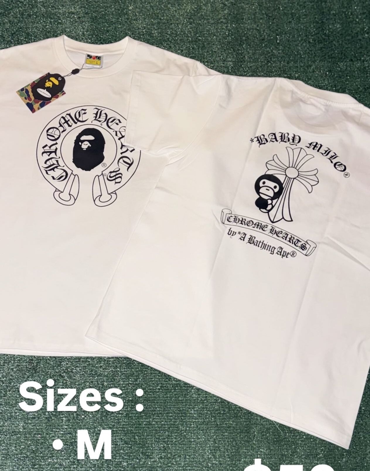 Chromehearts Bape Shirt White And Black