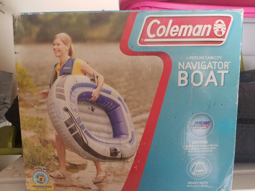 Inflatable Coleman I person boat