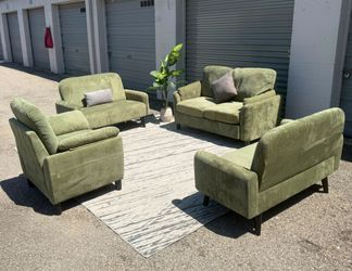 ✨️BRAND NEW 4 - PIECES GREEN SOFA SET |  FREE SAME DAY DELIVERY | NO DEPOSIT 🛻