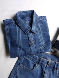 REDUCED! GET 2! GAP BOYS SHIRT & H&M JEANS SZ 10/1 2