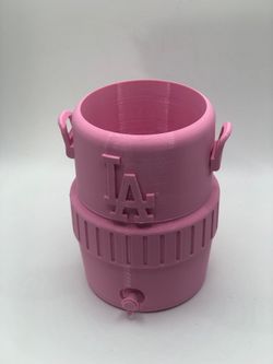 For sale 3D printed dodger cups Los Angeles dodgers can holder for canned drinks pink dodgers cup