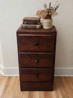 Vintage small wood dresser nightstand