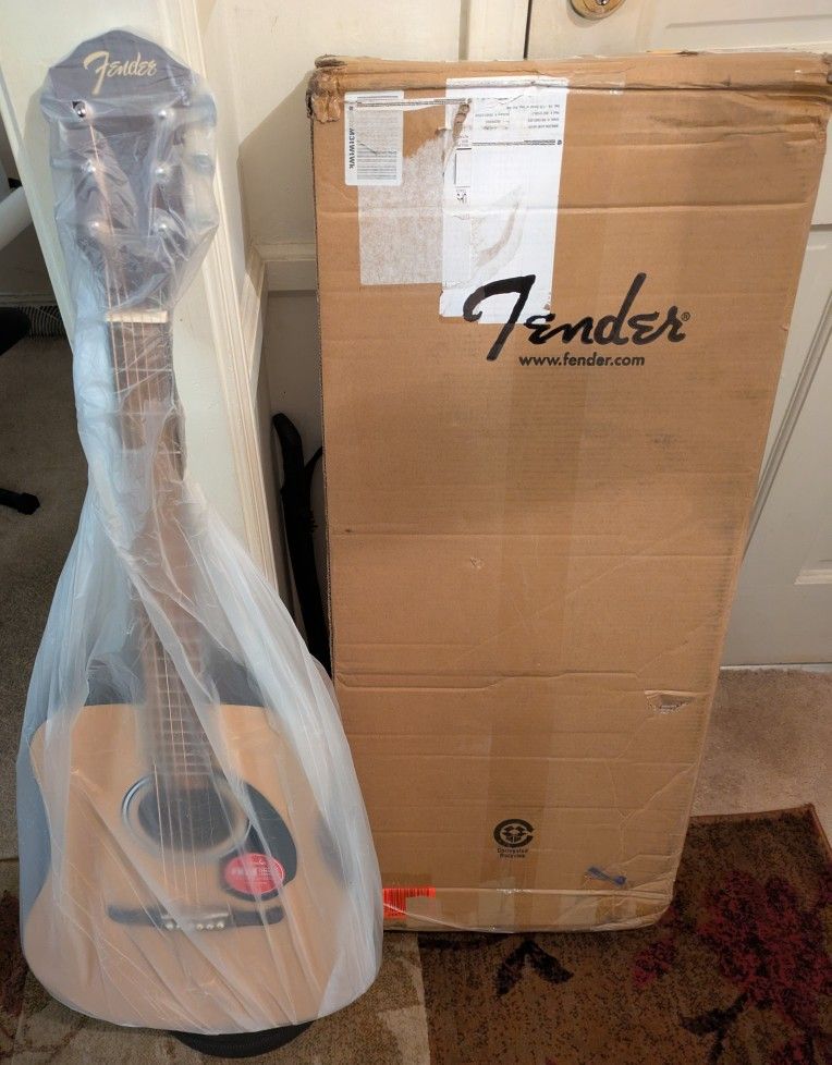 NEW FENDER -125 DREADNOUGHT ACOUSTIC And NEW FENDER " GIG BAG " CASE