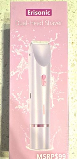 Erisonic Dual-Head 2-Head Waterproof IPX7 Women’s Shaver Pink Bikini/Legs
