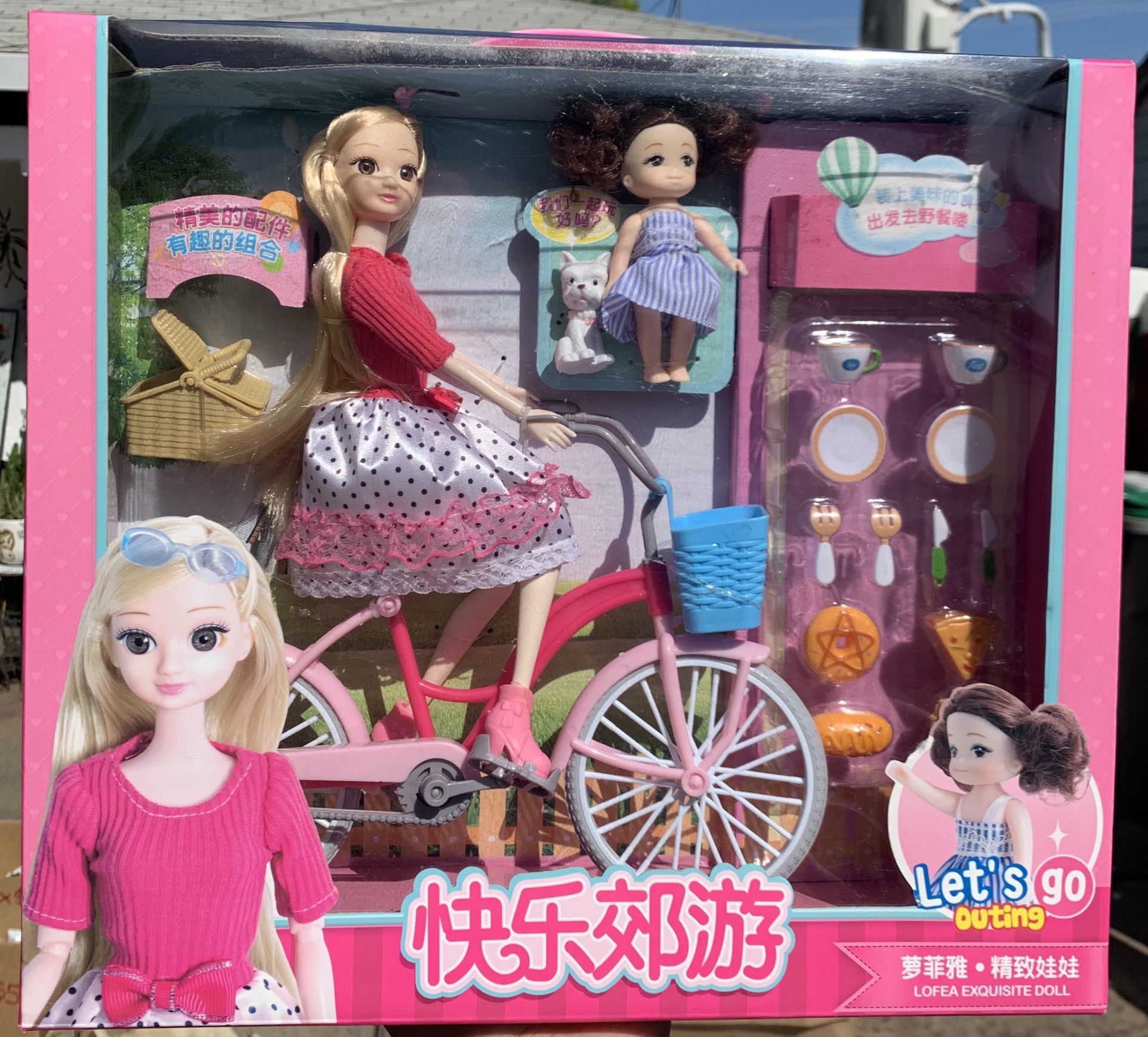 Solid Plastic Barbie Toy, Gift For Girls, Let's Go Outing, Lofea Exquisite Doll