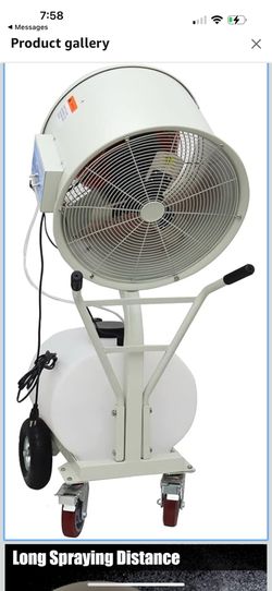 HayWHNKN Industrial Misting Cooling Spray Fan Electric Humidification and Watering 560m³/min 60L Water Tank One Motor