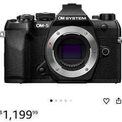 OM SYSTEM OM-5 Mark II Body Black Compact Light Weight Weather Sealed 4K Video Camera Best for Outdoor Travel