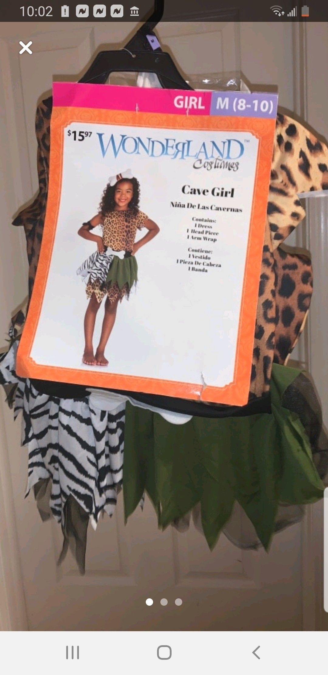 Wonderland cave girl costume new