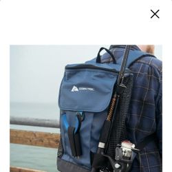 
Ozark Trail Saltwater Fishing Tackle Backpack, Washed Indigo