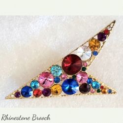 Vintage Rhinestone Brooch 