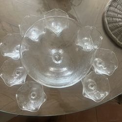 Southern Living Punch/desert Bowl With Desert Dishes