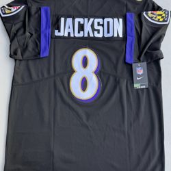 Brand New Lamar Jackson Baltimore Ravens #8 Jersey Size Medium And Large 