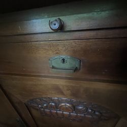 Antique Solid Wood Hutch