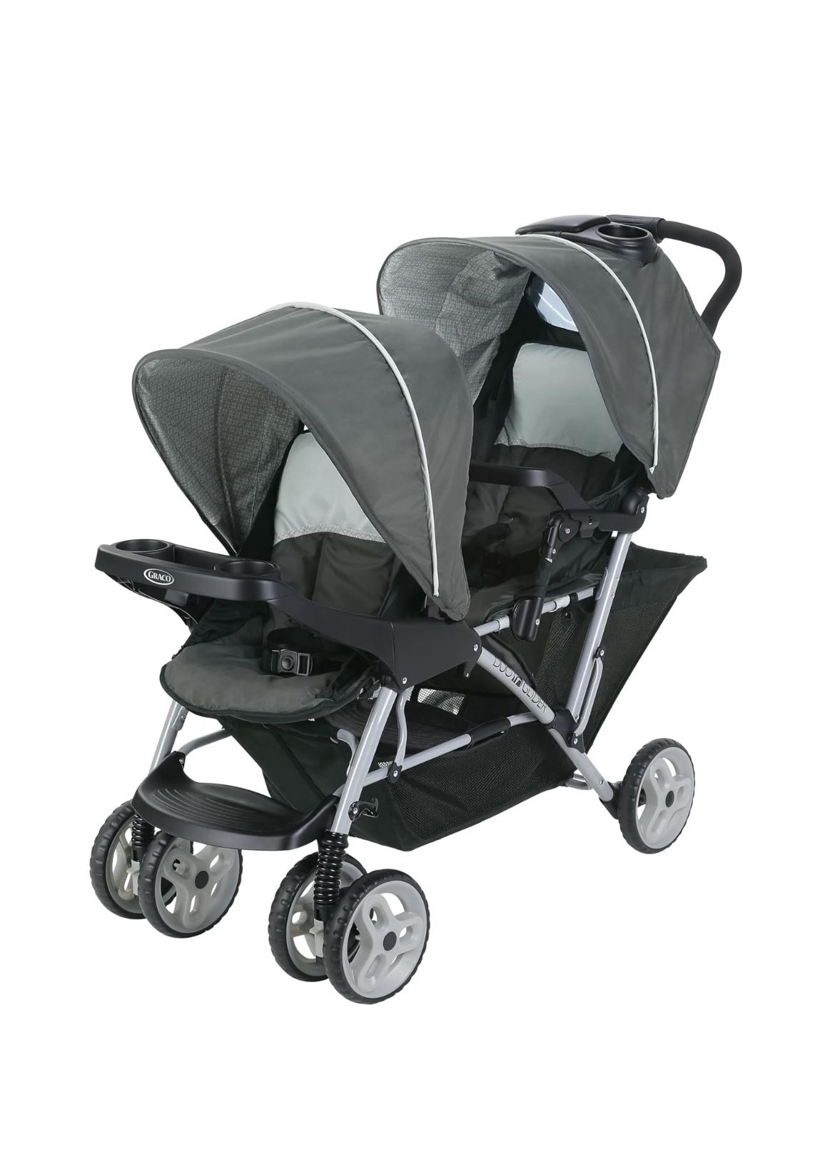 Graco DuoGlider Double Stroller | Lightweight Double Stroller with Tandem Seating, Glacier