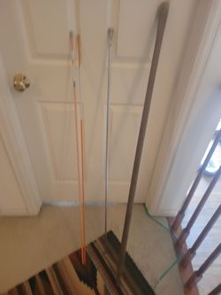 Curtain rod, driveway markers, broomstick handle