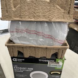 80 CFM 1.5 Sones Ceiling Bathroom Exhaust Fan with Bluetooth Speaker and Adjustable CCT LED Lights and Night Light