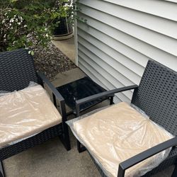 2 Chair And Glass Table