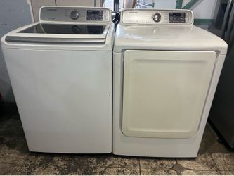 Samsung Top Load Washer Machine with Large Capacity Tub & GAS Dryer Set