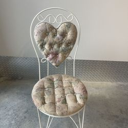 Vintage Vanity Chair  Heart Shape