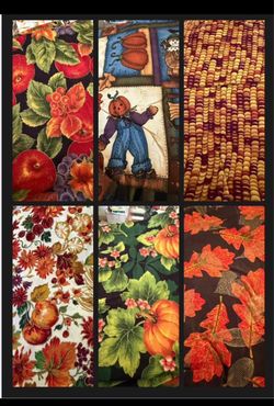 🍂 Assorted Fall Fabric Lot – 10 Yards of 100% Cotton