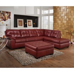 Red Leather Sectional Couches