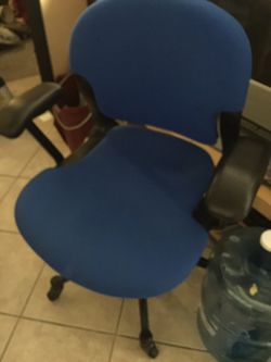 Blue office chair
