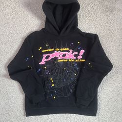 black sp5der hoodie size L
