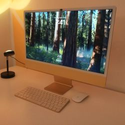 Apple iMac 24” M1 2021 Yellow — 8GB / 256GB w/ Keyboard & Mouse