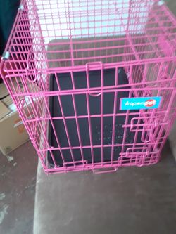 Aspen pet top crate pink