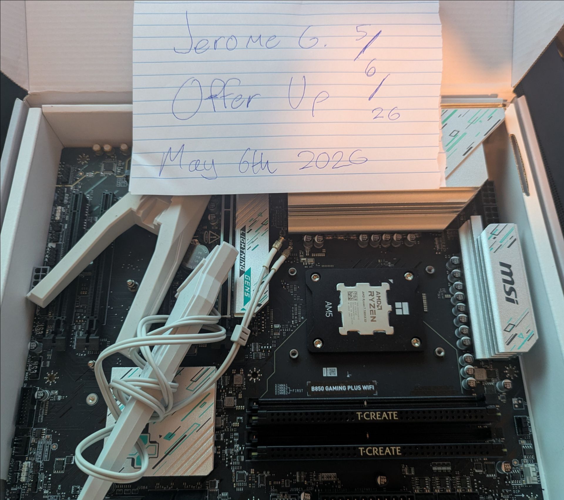 7800X3D B850 Motherboard 32GB RAM Combo
