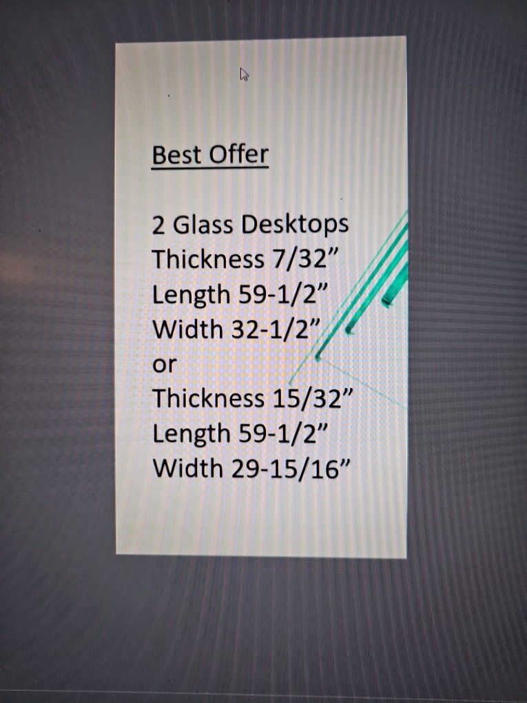 Glass Desktops