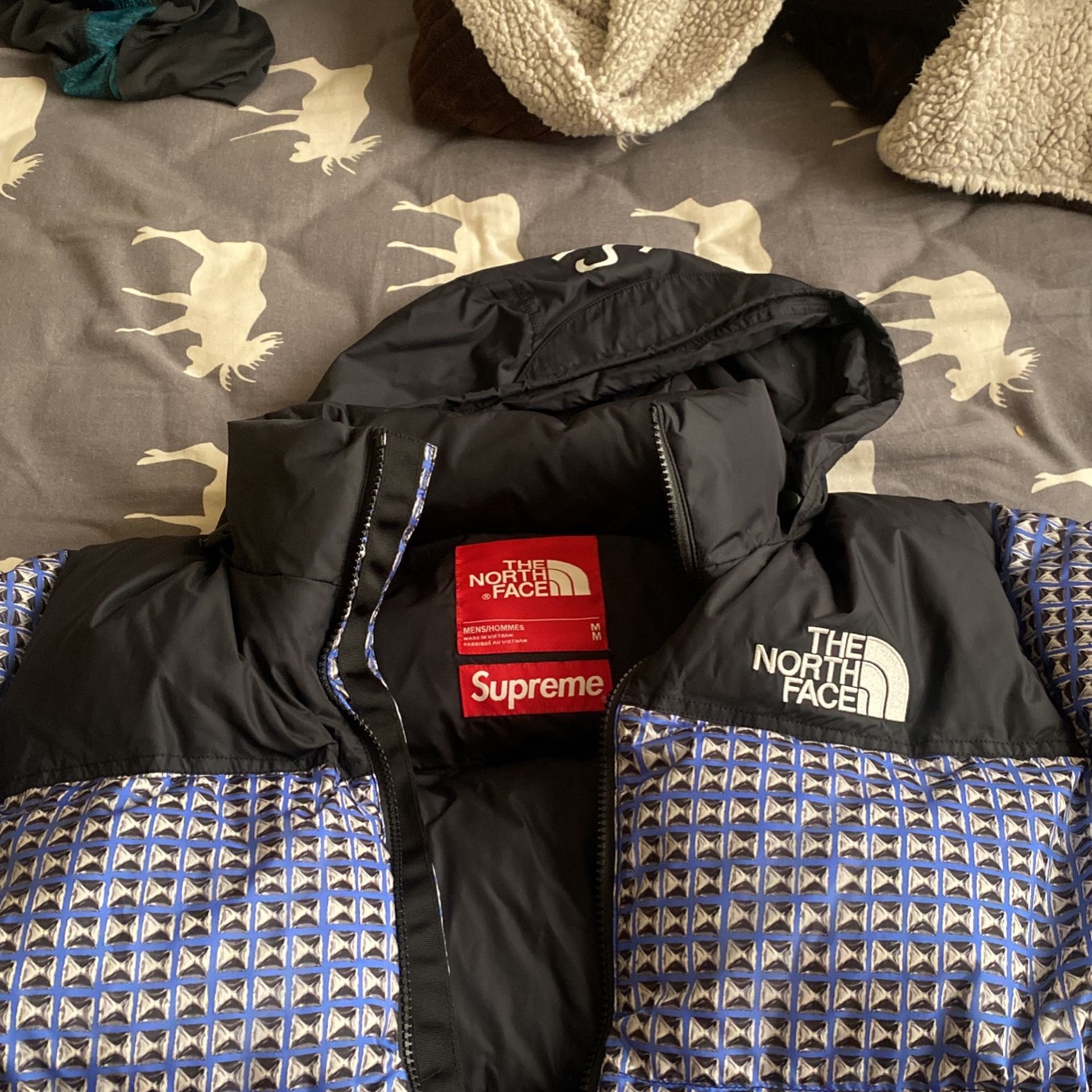 Supreme North Face Studded Jacket/Blue