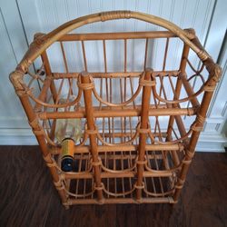Wicker Vintage Hawaiian Wine Rack