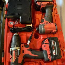 Cordless Hammer Drill Impact Driver Combo Kit 