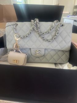 Grey Chanel purse