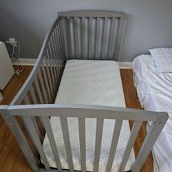 Baby Crib-size Floor Bed Frame & Mattress