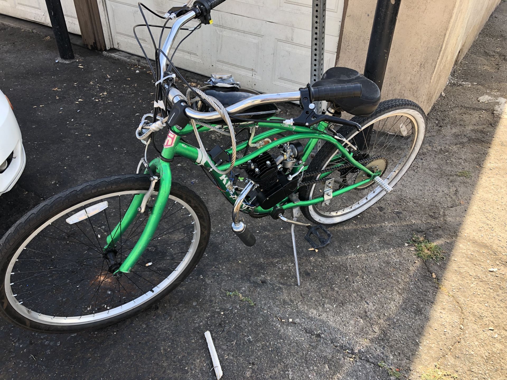 Kulana moon dog 7 speed motorized beach cruiser.