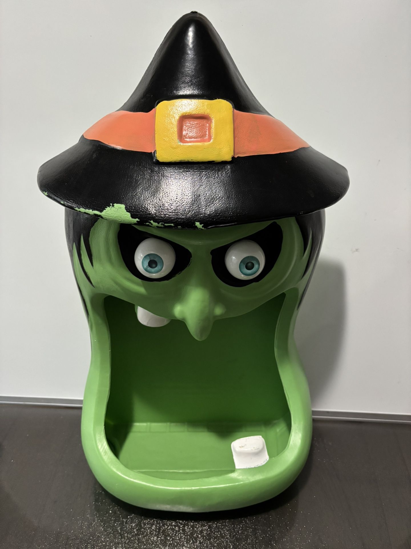 Gemmy Halloween Animated 20" Whimsy Witch Sensor Candy Bowl Blow Mold