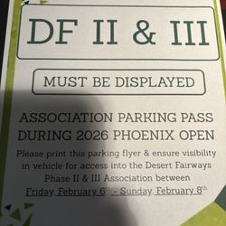 Waste Mgmt Golf Tournament Parking