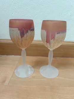 Own & Adore Frosted Wine Glasses Set