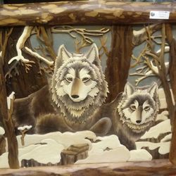 Brand new natural wooden wolf's chilling in Forrest High quality Masterpiece