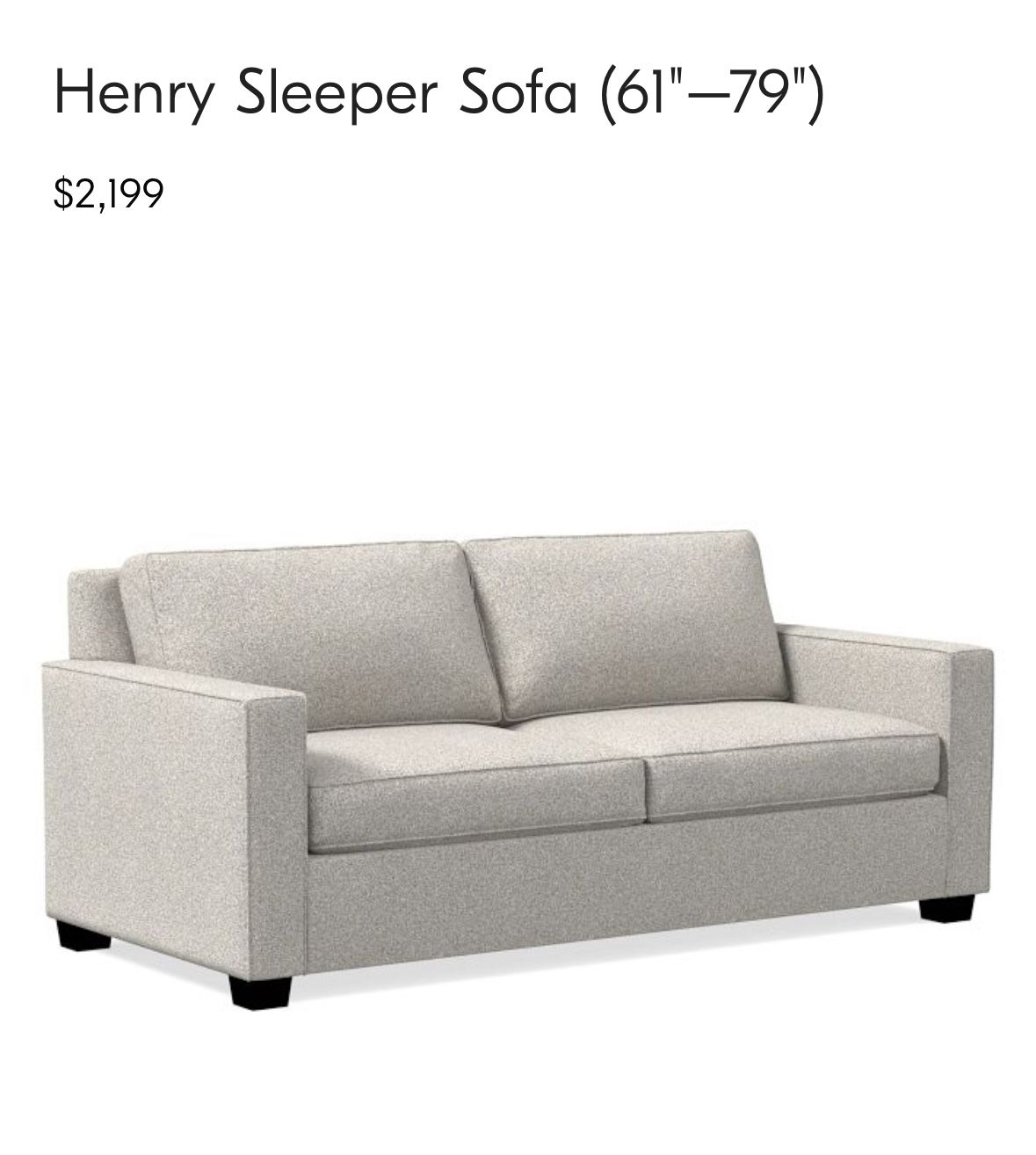 Henry Sleeper Sofa West Elm