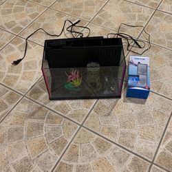 3 Gallon Fish Tank With Accessories 