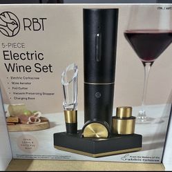 Brand New Rabbit 5 Piece Electric Wine Set 